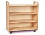 Kast Verrijdbaar B90 x D40 x H137 cm Esdoorn met Spiegel Tangara Groothandel Kinderopvang en kinderdagverblijf inrichting1